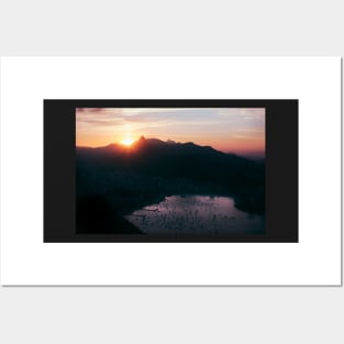 Rio de Janeiro Skyline With Christ the Redeemer at Sunset Posters and Art